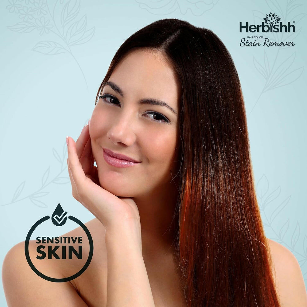 Pack of 5 Herbishh Hair Color Stain Remover Wipes .