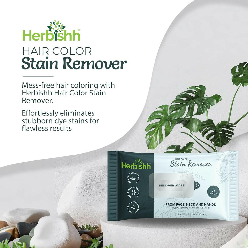 Herbishh Hair Color Stain Remover Wipes .