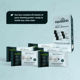 Pack of 5 Herbishh Hair Color Stain Remover Wipes .