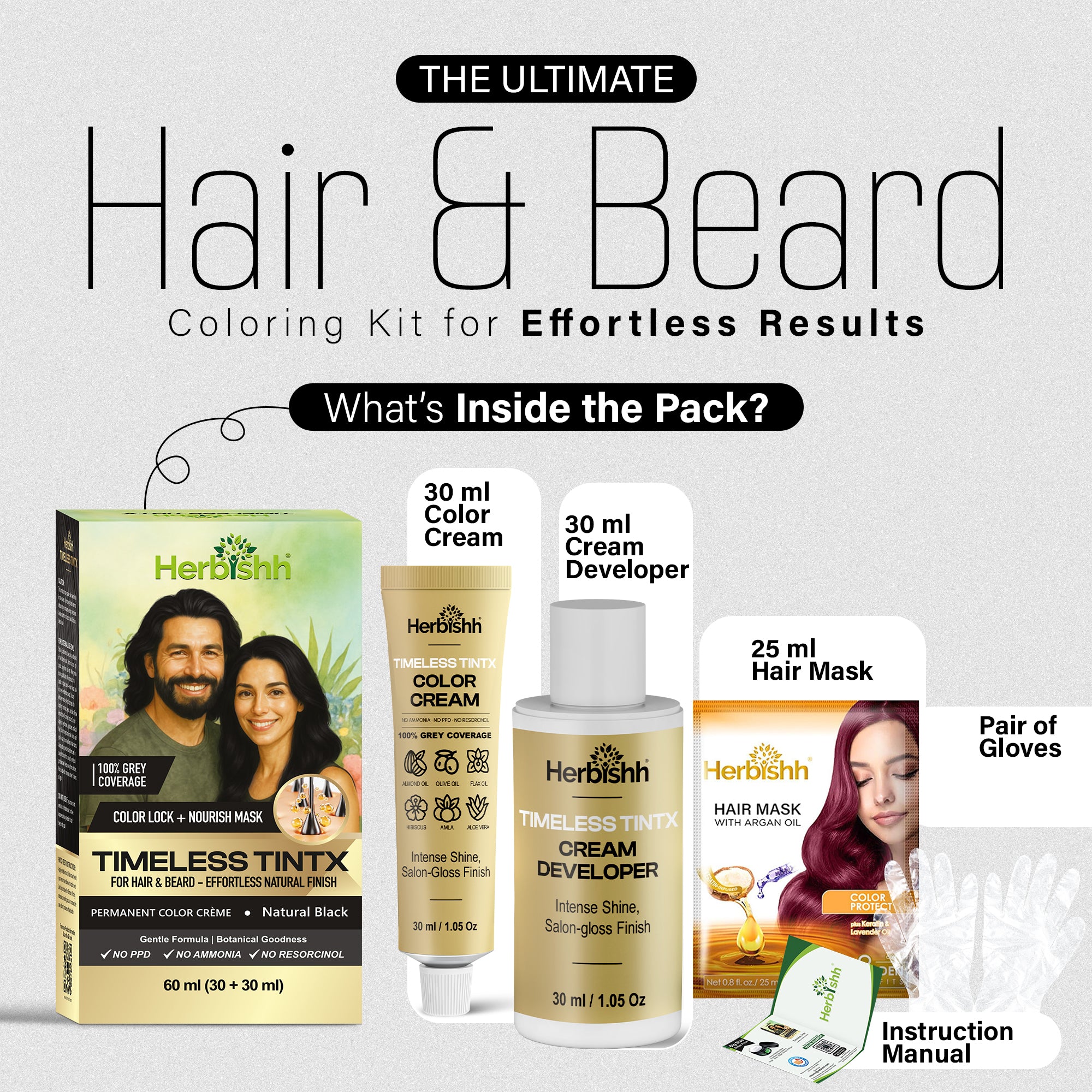 Timeless TintX Permanent Hair Color Cream- 60ml