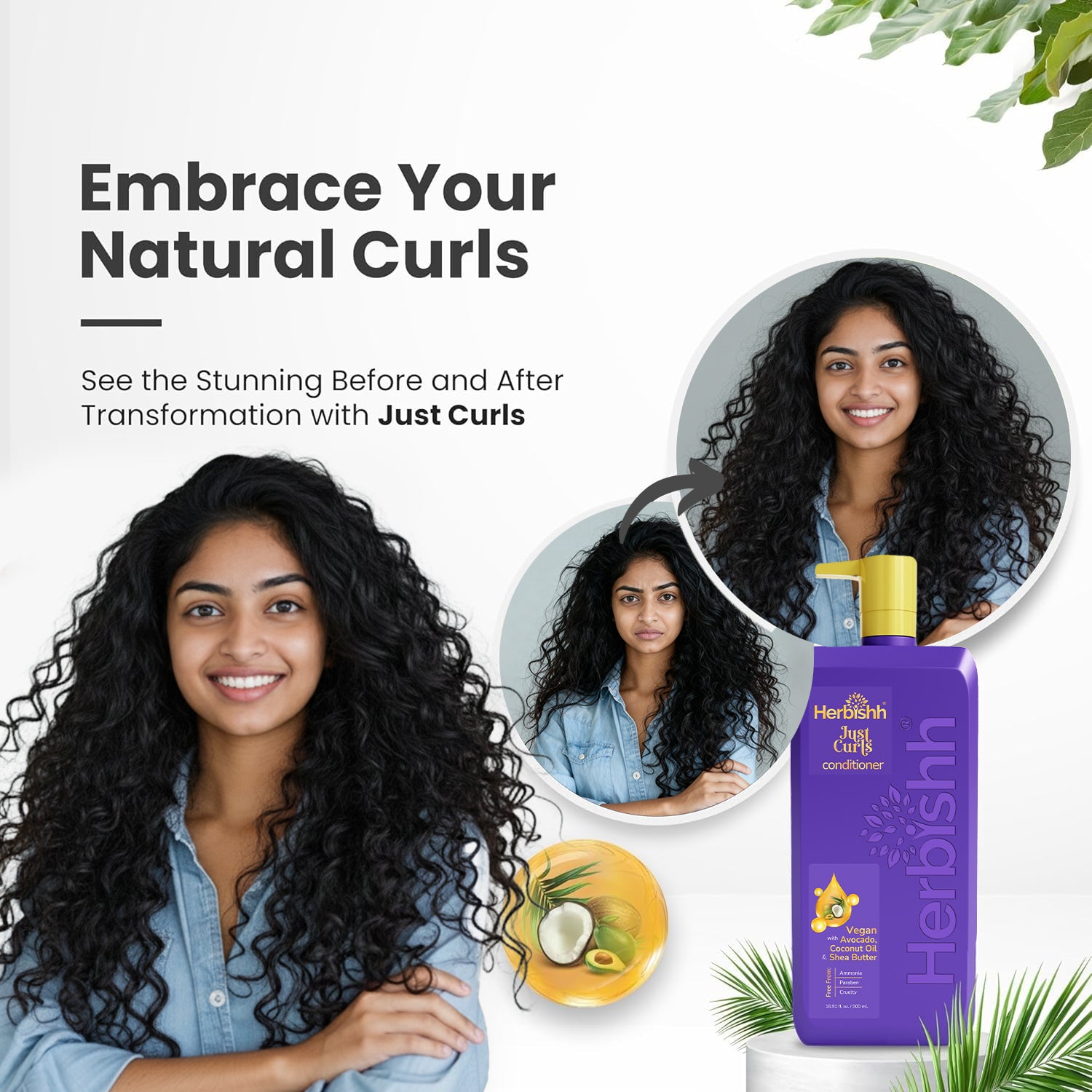 Just Curls Conditioner -Herbishh