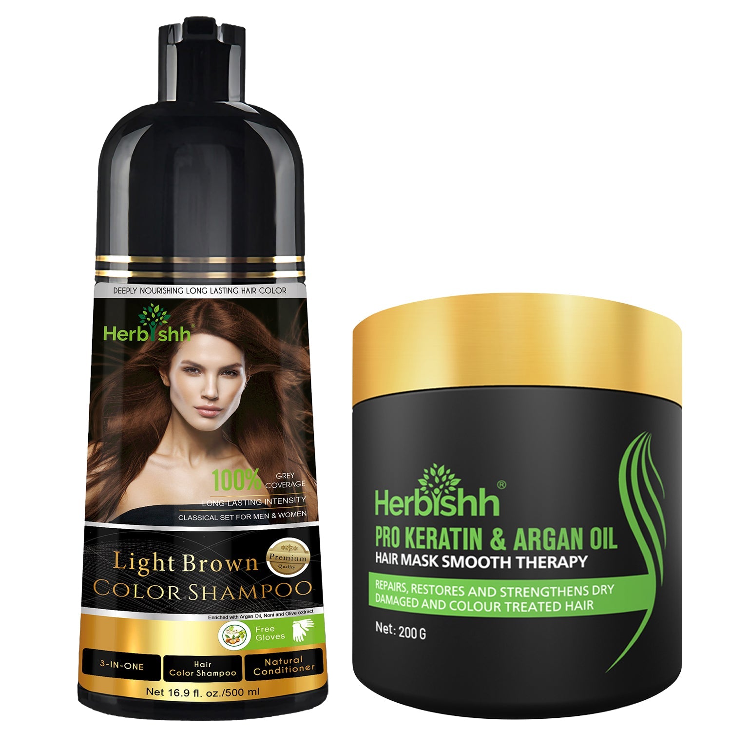 Combo of 500 ml Color Shampoo & Hair Mask Hair Dye.
