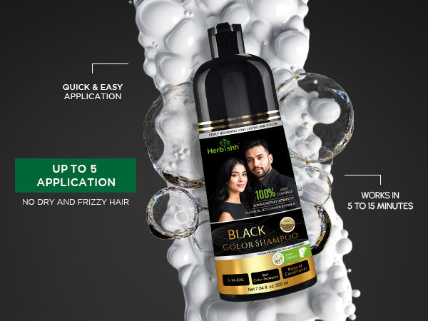 Black Hair Color Shampoo-200ml