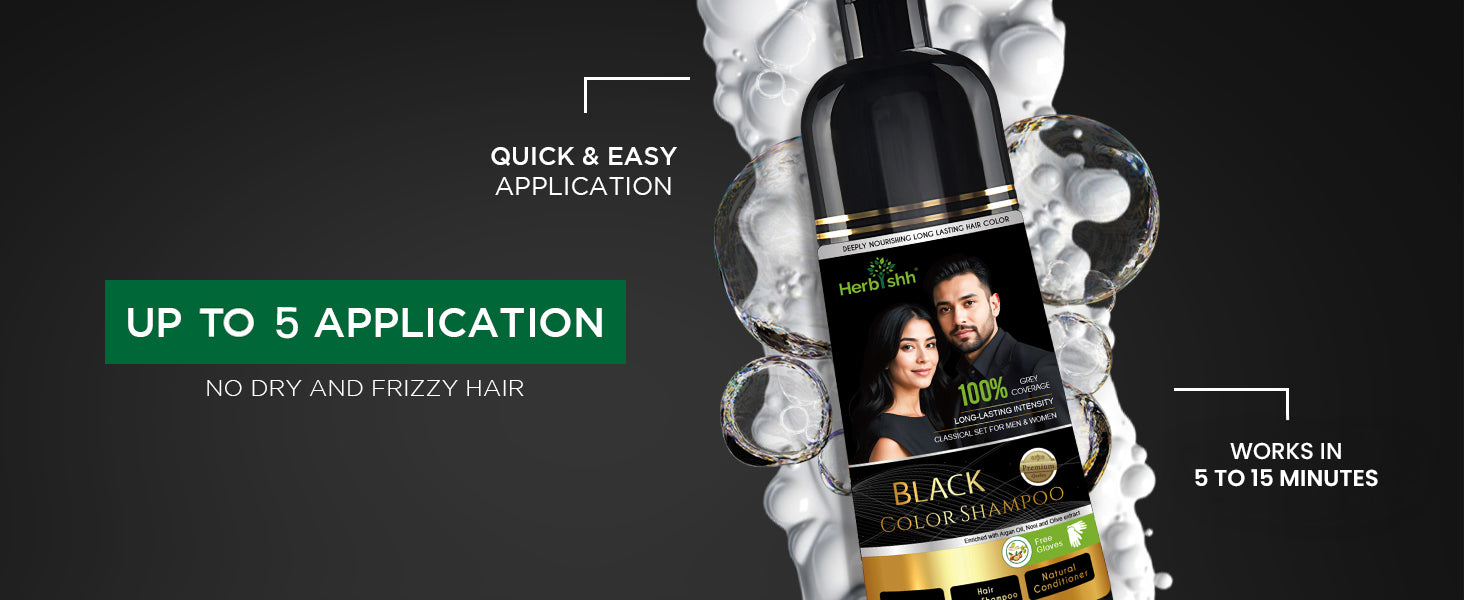 Black Hair Color Shampoo-200ml