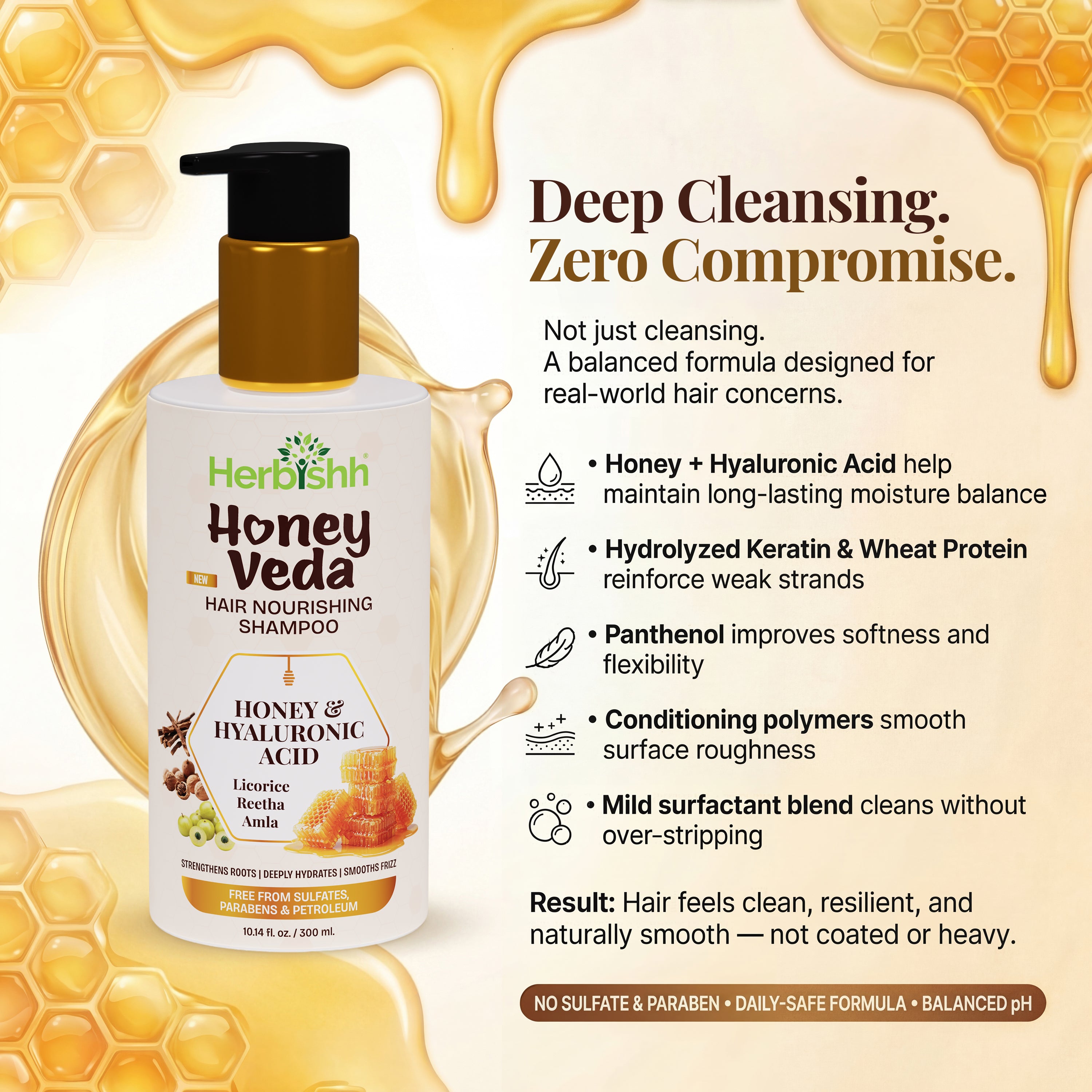 Honey Veda Hair Nourishing Shampoo