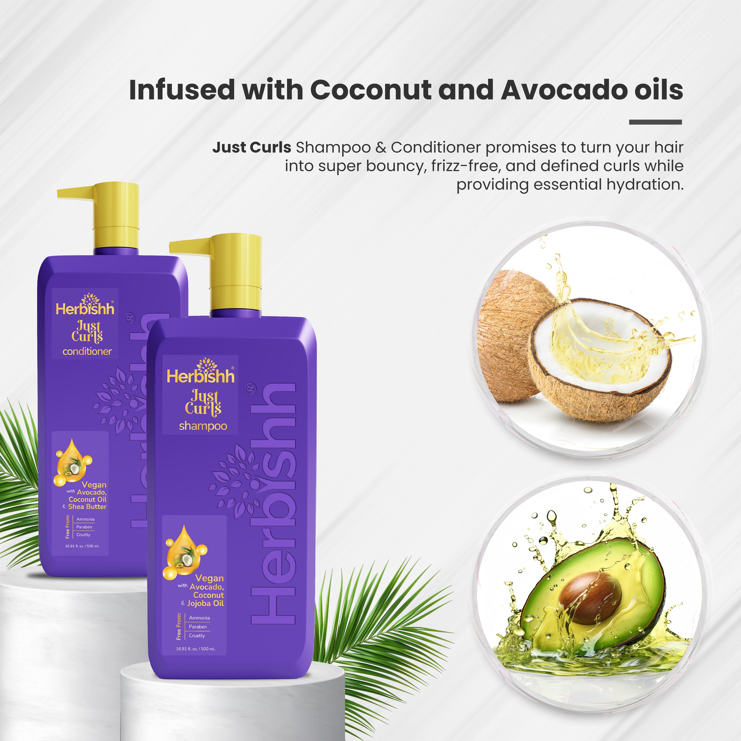 Just Curls Shampoo & Conditioner Set - Herbishh