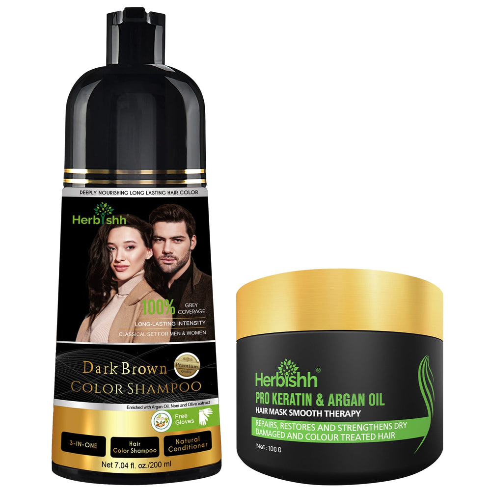 Hair Color Shampoo & Hair Mask Combo Hair Dye.