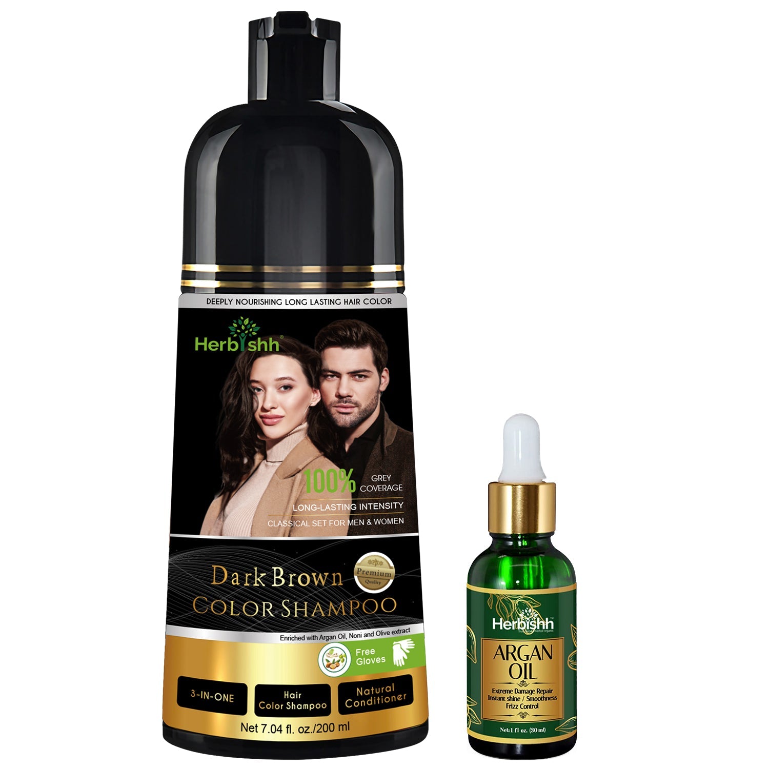Hair Color Shampoo & Argan Oil Serum Combo Hair Dye.