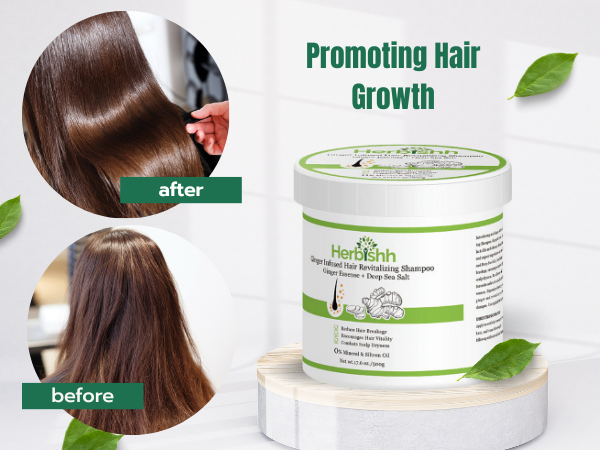 Ginger Shampoo Jar with Deep Sea Salt