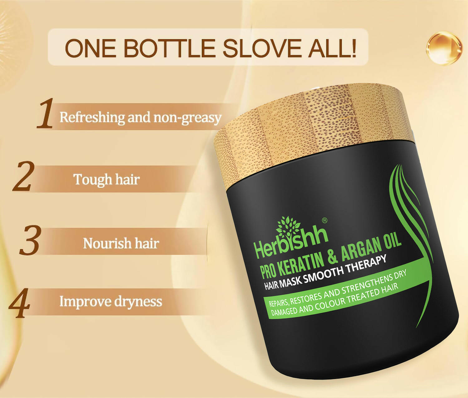 Pro Keratin Argan Hair Mask- Herbishh