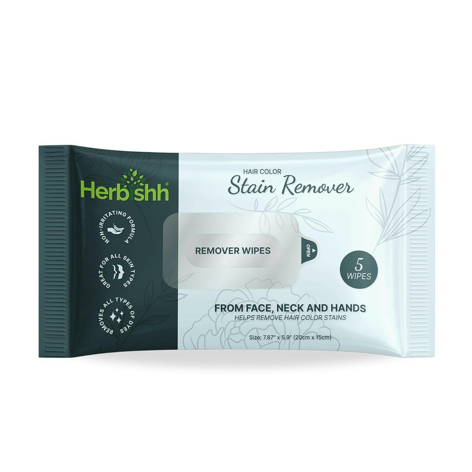 Herbishh Hair Color Stain Remover Wipes .