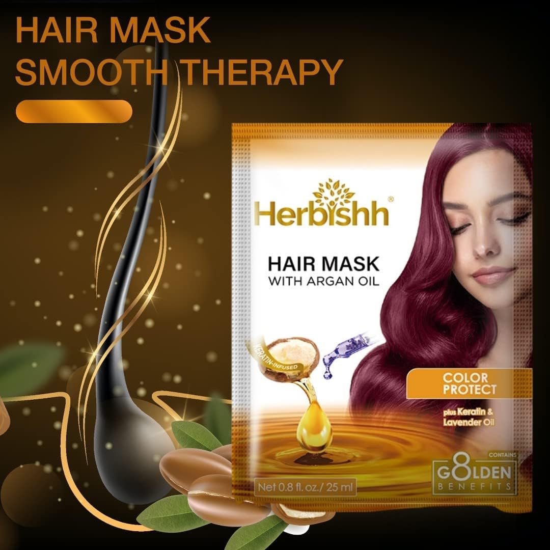 Herbishh Keratin Argan Hair Mask 25 ml hair mask.