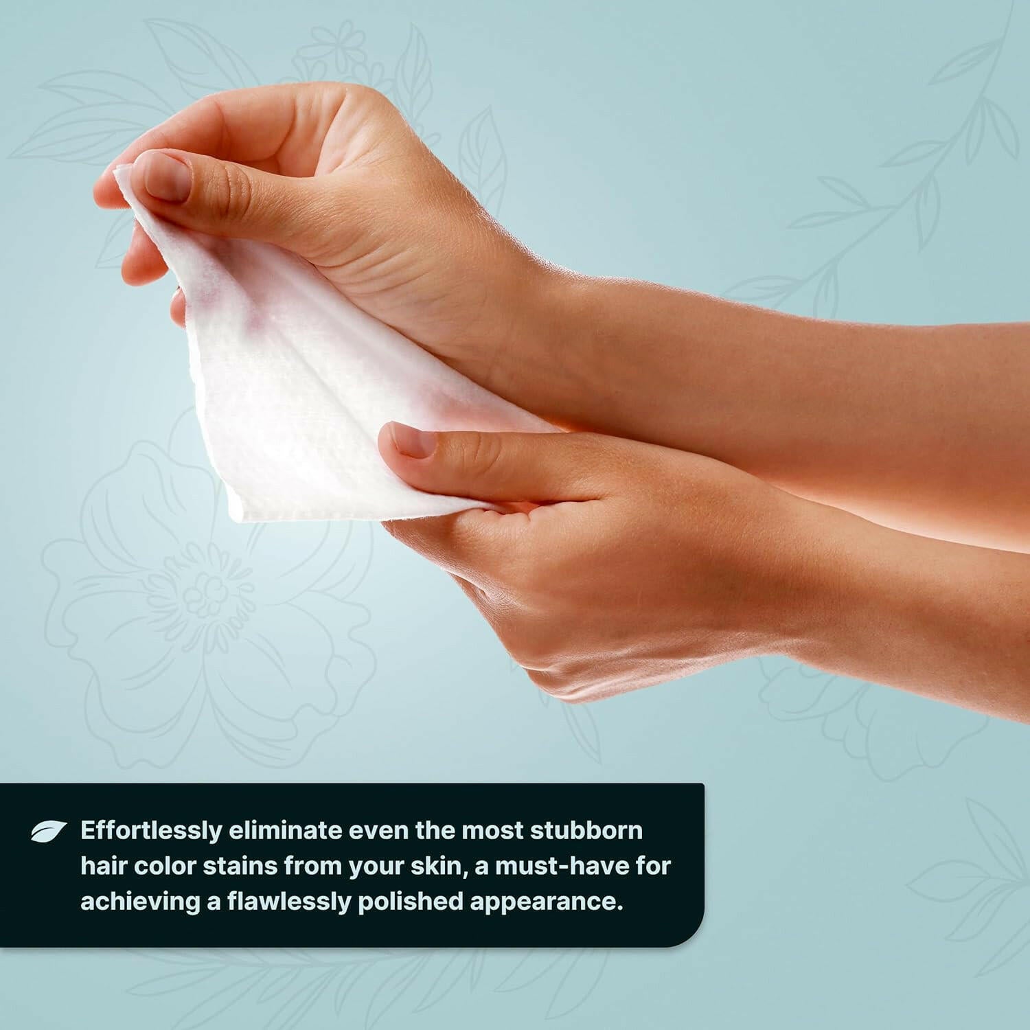 Pack of 5 Herbishh Hair Color Stain Remover Wipes .