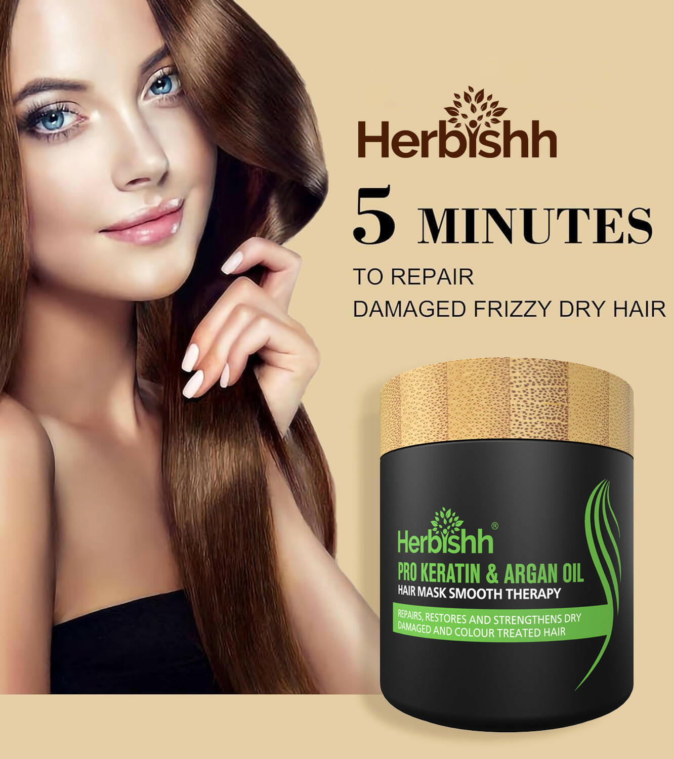 Pro Keratin Argan Hair Mask- Herbishh
