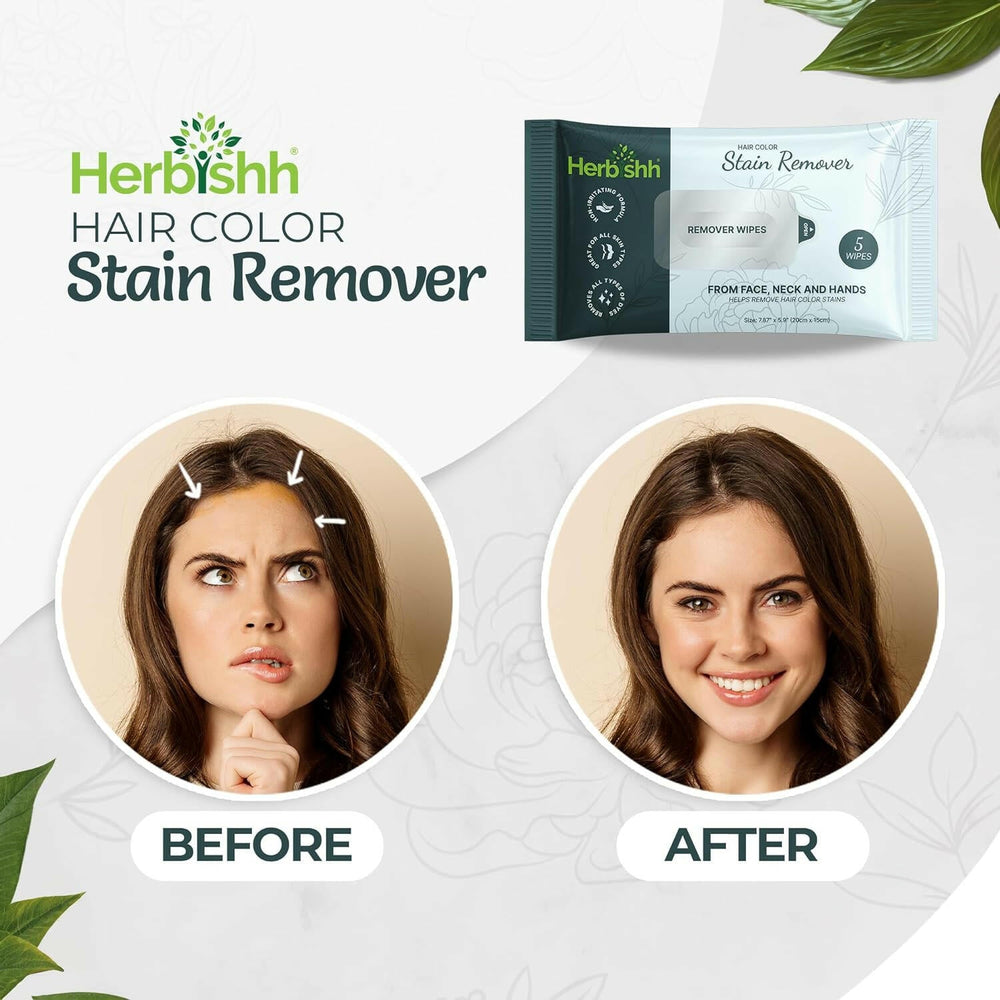 Herbishh Hair Color Stain Remover Wipes .