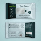 Pack of 5 Herbishh Hair Color Stain Remover Wipes .