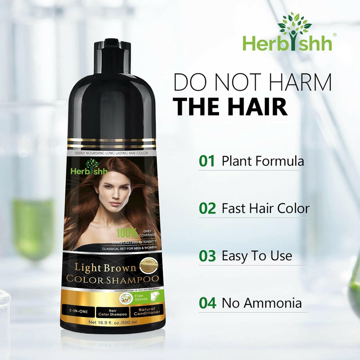 Buy 2 Light Brown Hair Color Shampoo Herbal formula