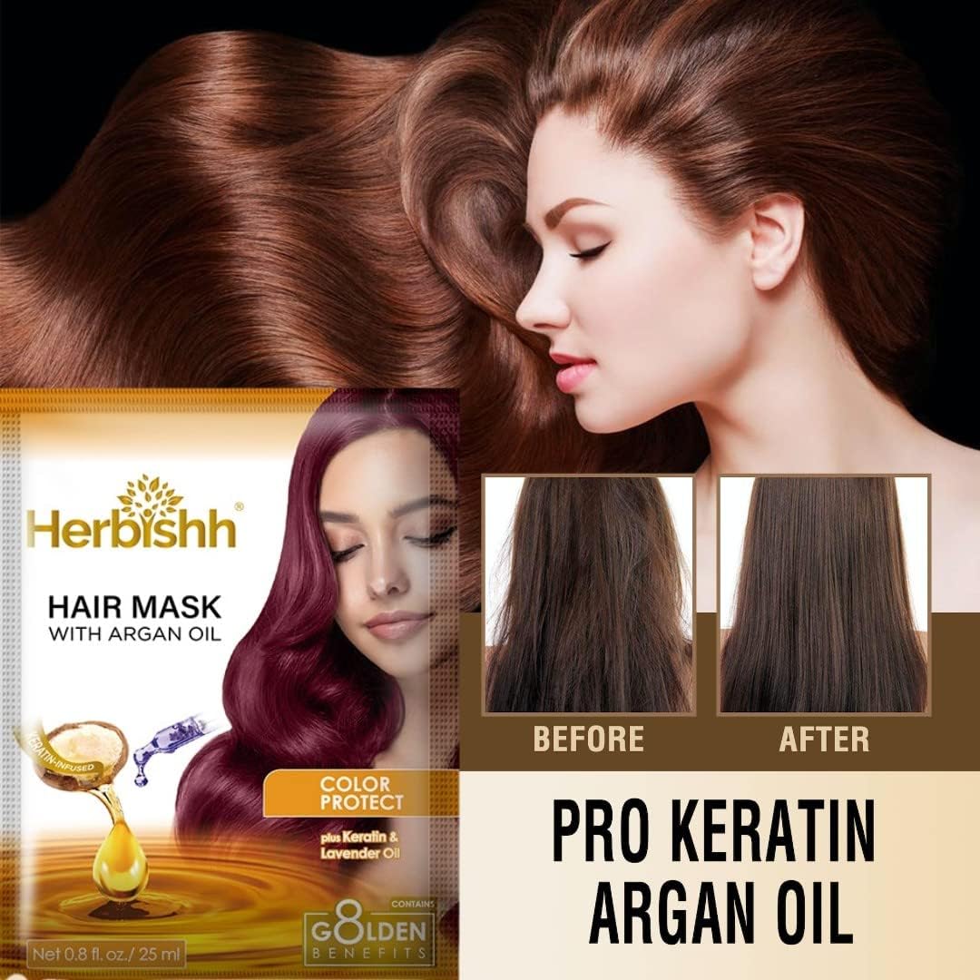 Herbishh Keratin Argan Hair Mask 25 ml hair mask.