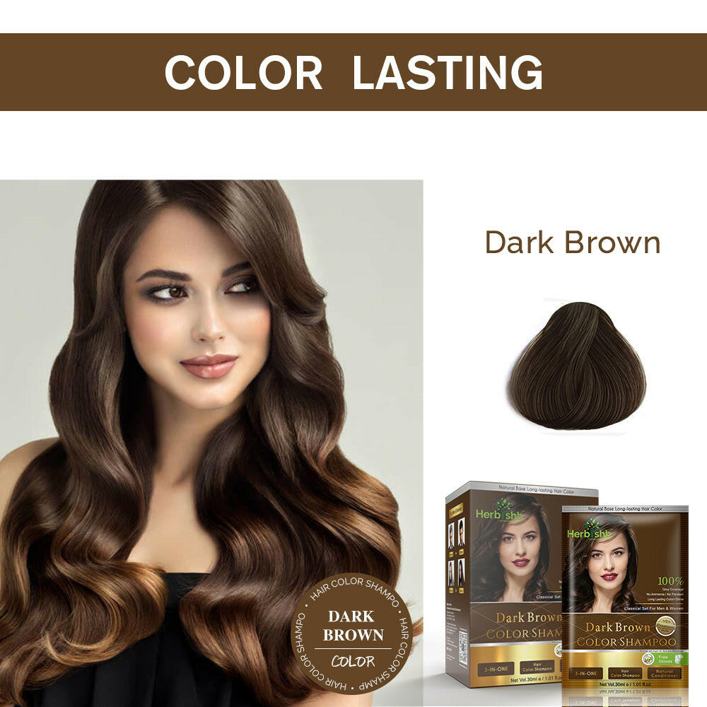 Hair Color Shampoo Sachets (Pack of 10) - Herbishh