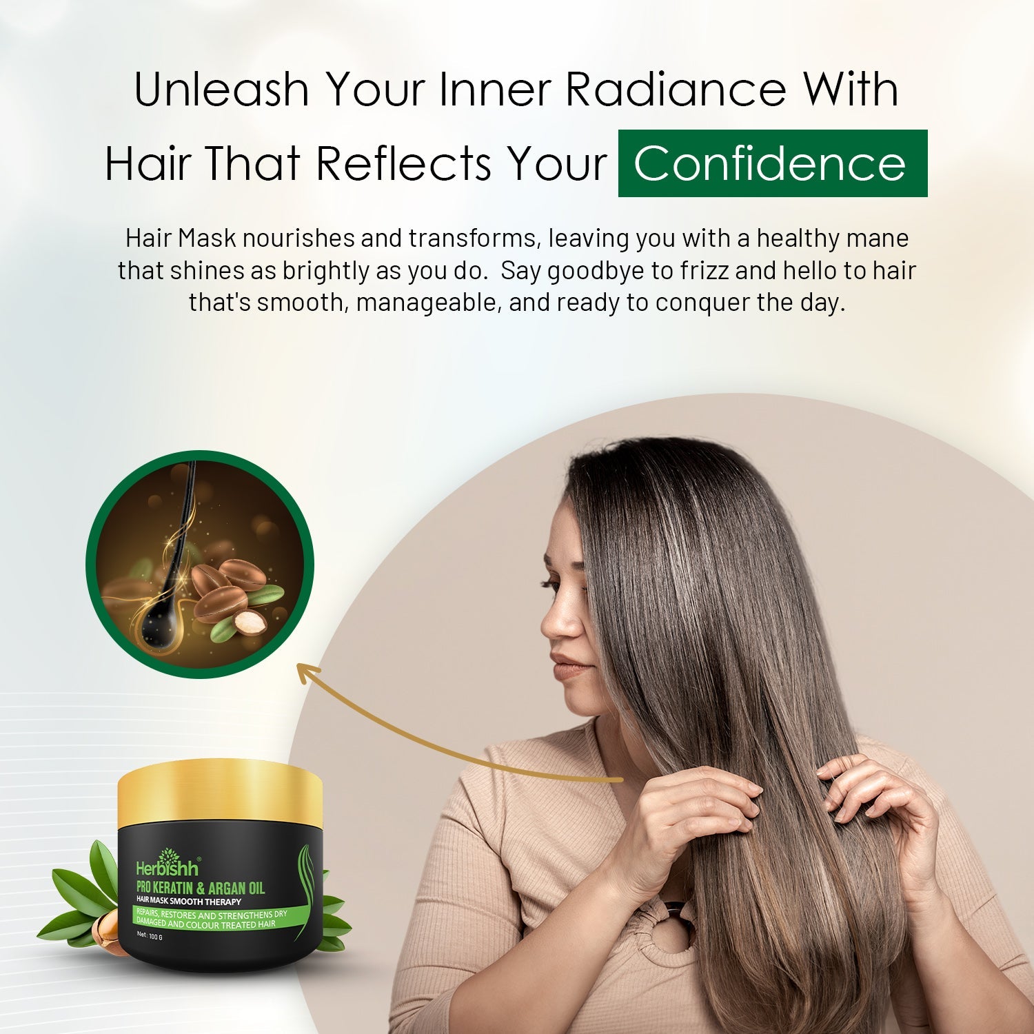 100 Gm Herbishh  Keratin Argan Hair Mask hair mask.