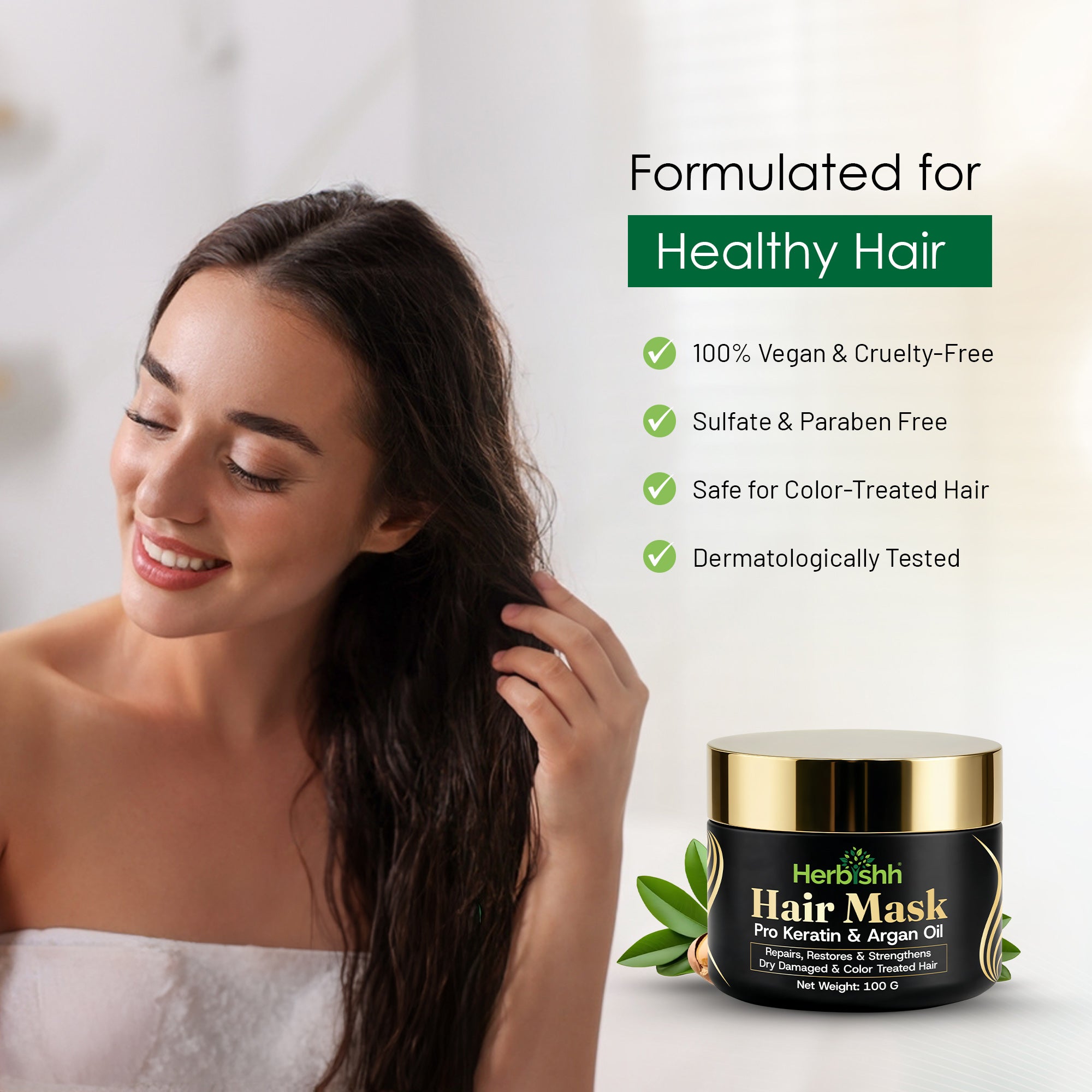 Pro Keratin Argan Hair Mask- 100 Gm