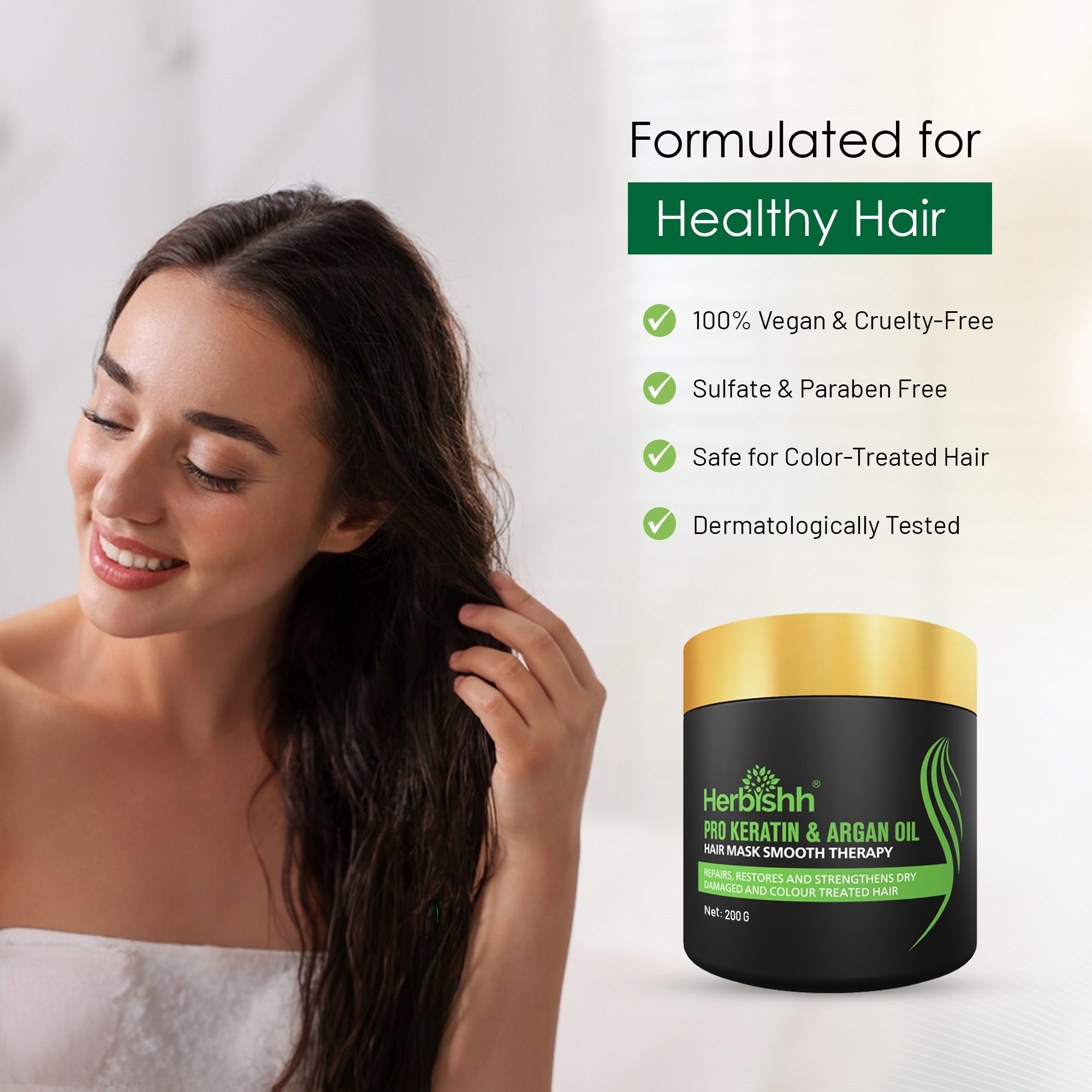 200 Gm Herbishh  Keratin Argan Hair Mask hair mask healthy hair