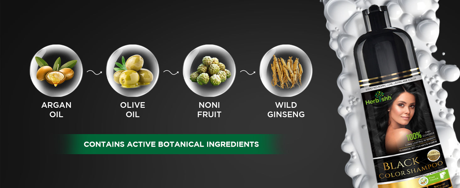 Black Hair Color Shampoo-500ml