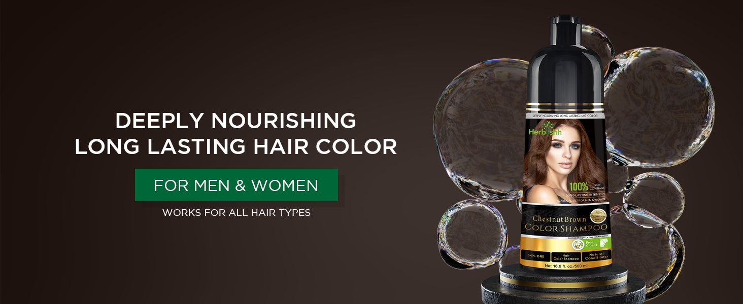 Chestnut Brown Hair Color Shampoo-500ml