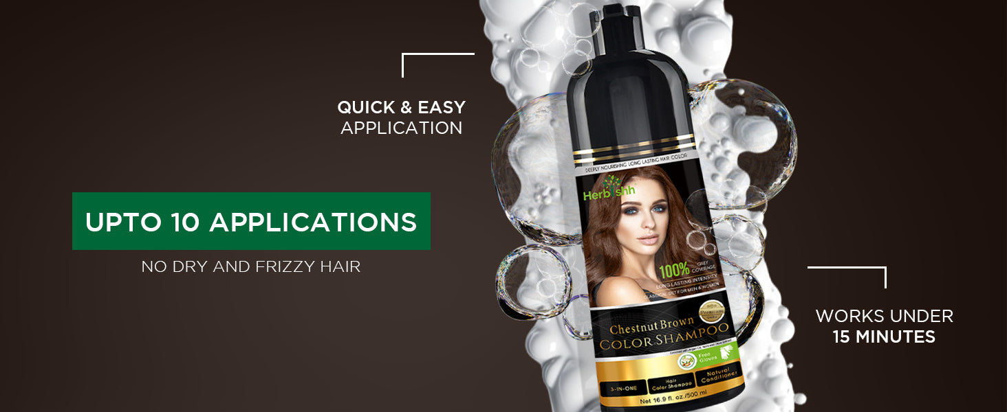 Chestnut Brown Hair Color Shampoo-500ml