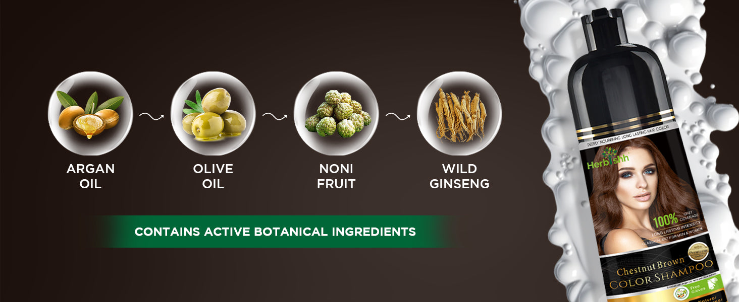 Chestnut Brown Hair Color Shampoo-500ml