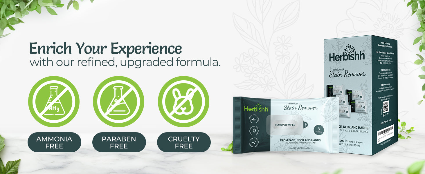 500ml Hair Color Shampoo & Stain Remover Wipes