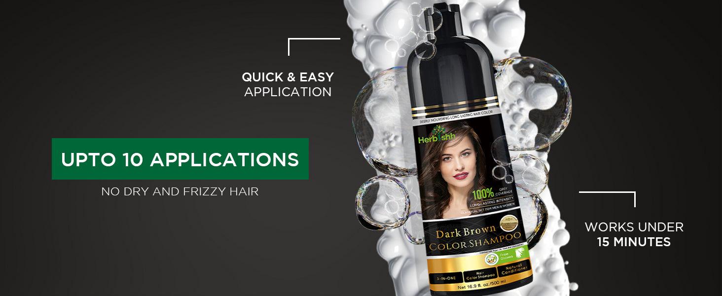 Dark Brown Hair Color Shampoo- 500ml