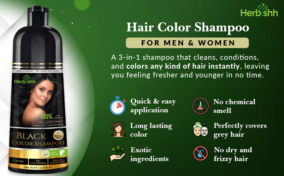 Hair Color Shampoo, Hair Mask & Argan Oil Serum combo