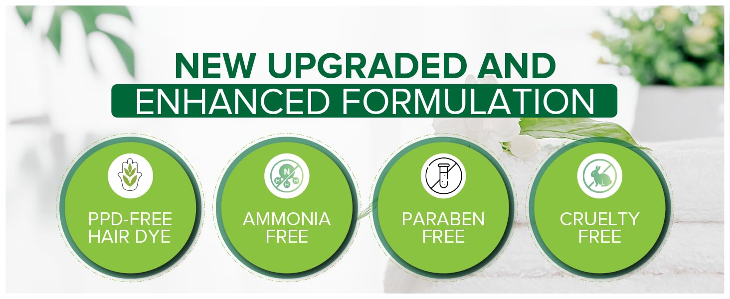 Dark Brown PPD Free Hair Color Shampoo - Herbishh