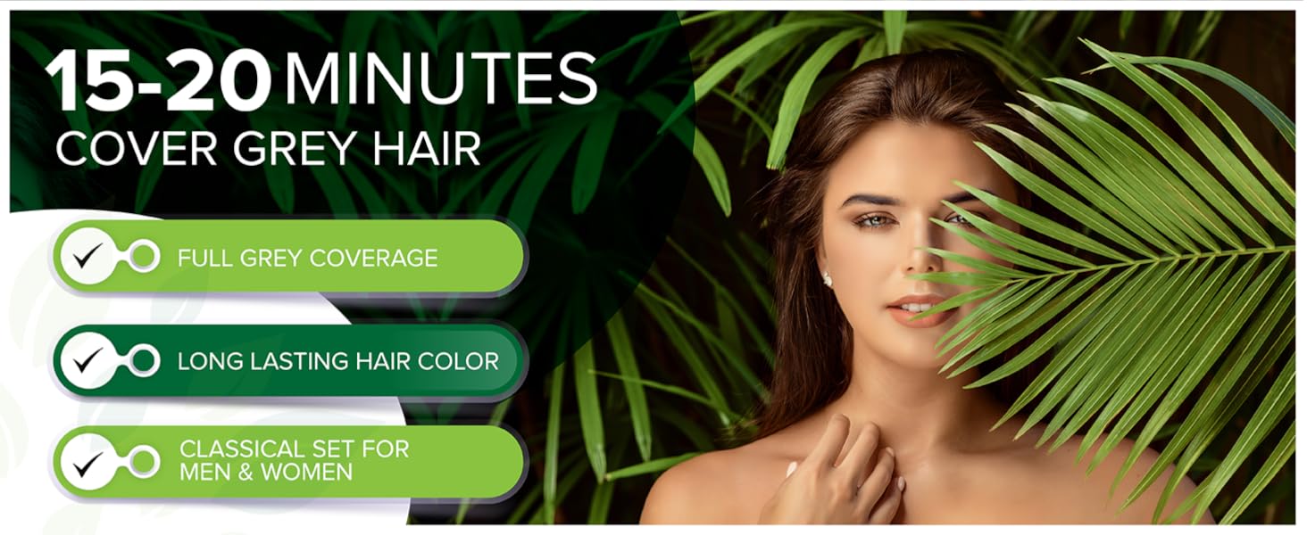 Dark Brown PPD Free Hair Color Shampoo - Herbishh