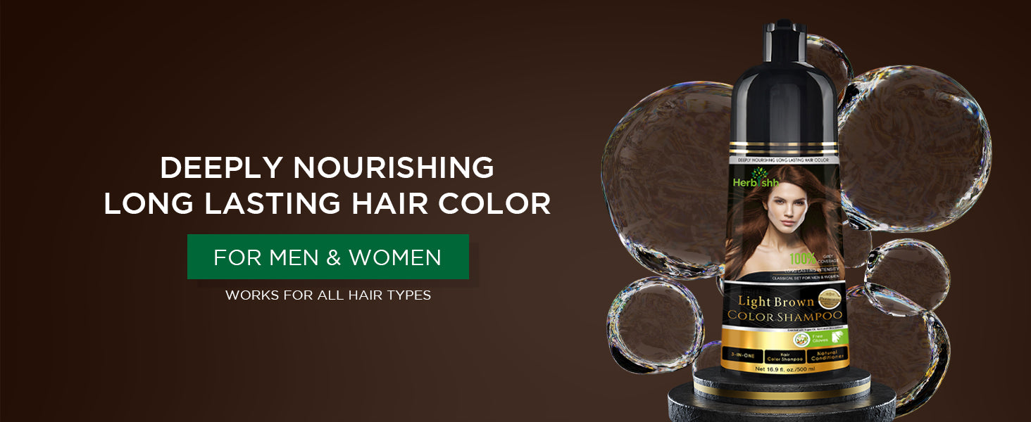 Light Brown Hair Color Shampoo-500ml