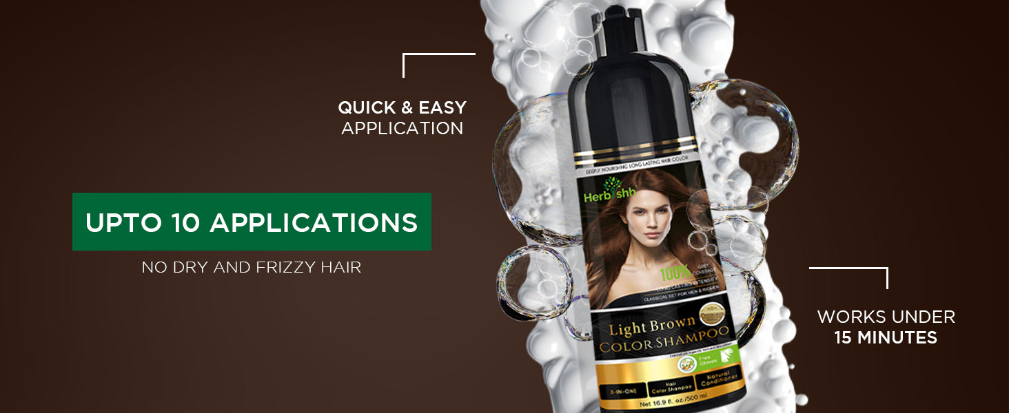 Light Brown Hair Color Shampoo-500ml