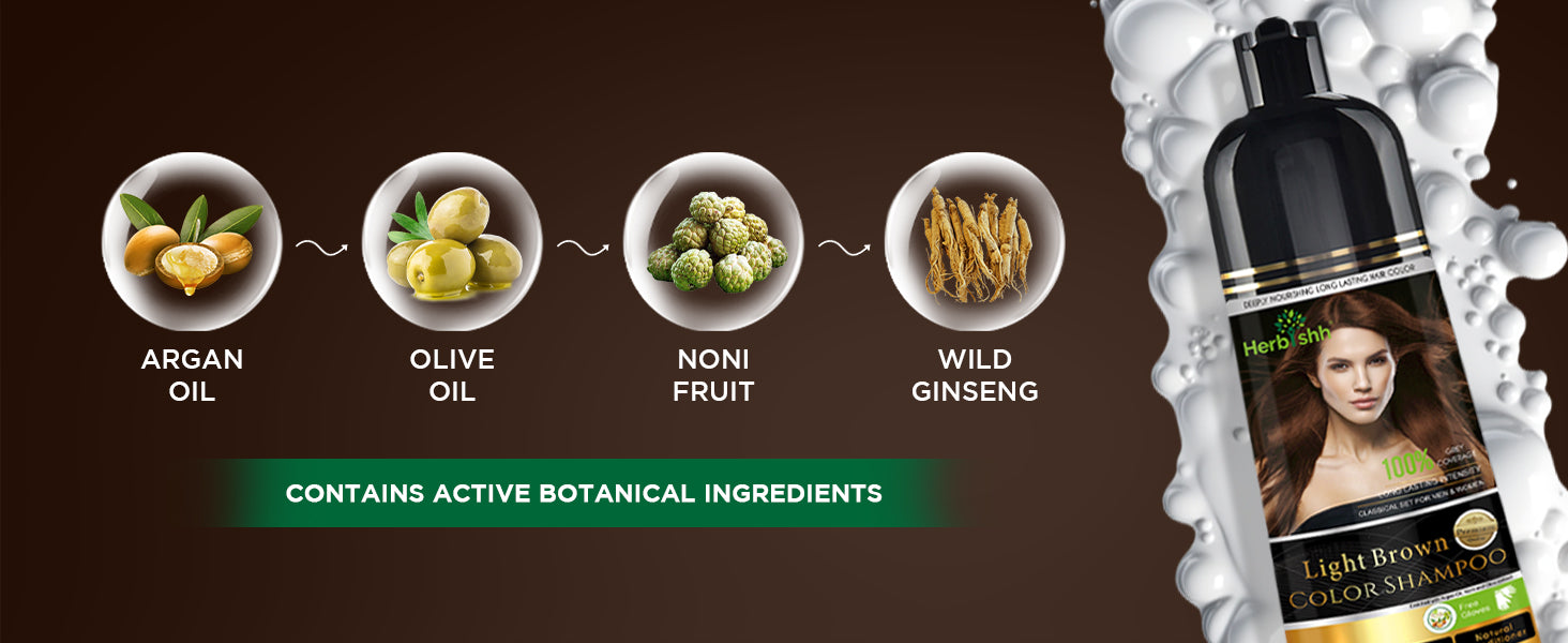 Light Brown Hair Color Shampoo-500ml