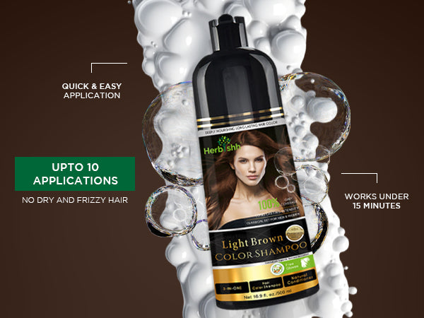 Light Brown Hair Color Shampoo-500ml