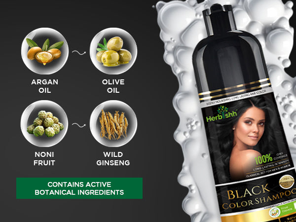 Black Hair Color Shampoo-500ml