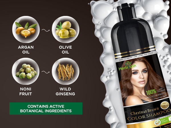 Chestnut Brown Hair Color Shampoo-500ml